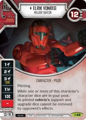Image for Elrik Vonreg - Major Baron (Card Only) (Covert Missions) (22) - Star Wars: Destiny