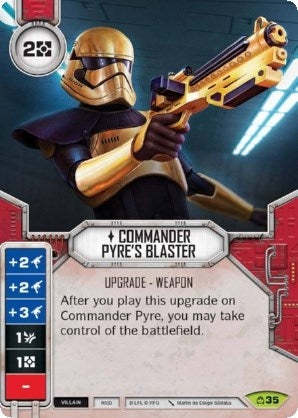 Image for Commander Pyre's Blaster (Card Only) (Covert Missions) (35) - Star Wars: Destiny