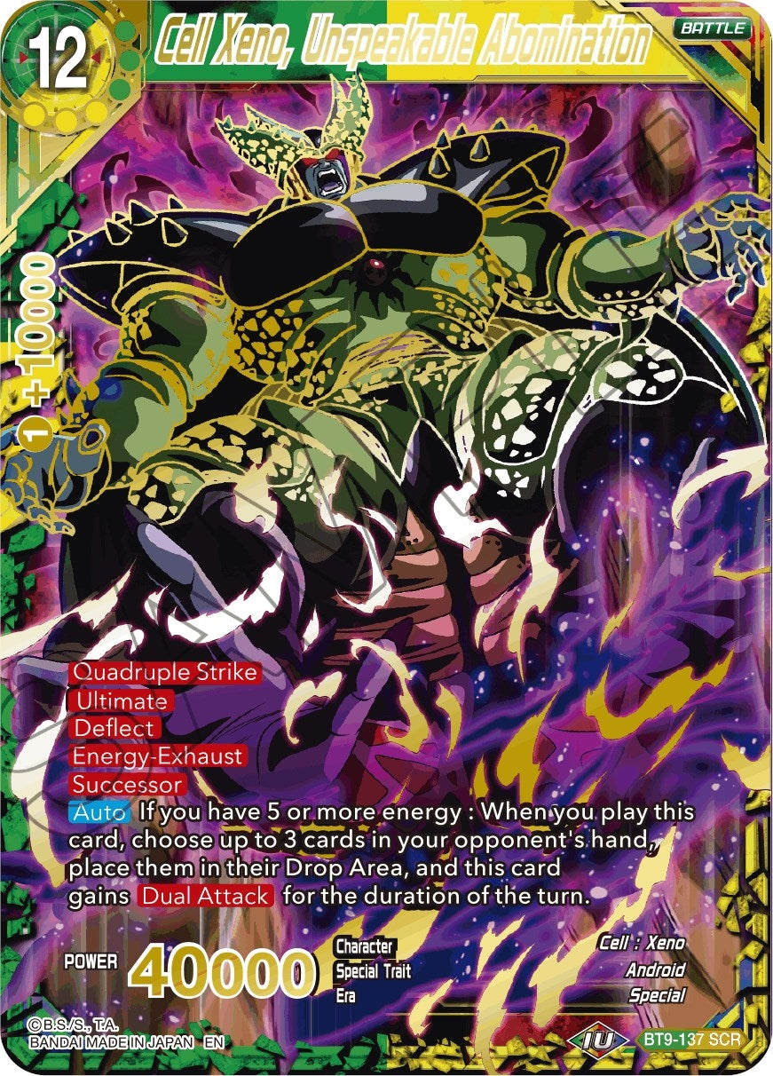 Image for Cell Xeno, Unspeakable Abomination (Universal Onslaught) (BT9-137) - Dragon Ball Super: Masters