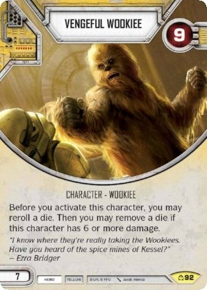 Image for Vengeful Wookiee (Covert Missions) (92) - Star Wars: Destiny
