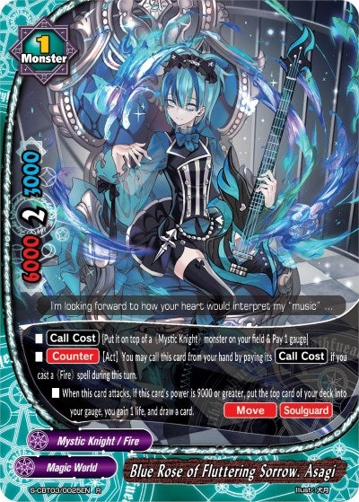 Image for Blue Rose of Fluttering Sorrow. Asagi (S-CBT03: Ultimate Unite) (S-CBT03/0025EN) - Future Card BuddyFight