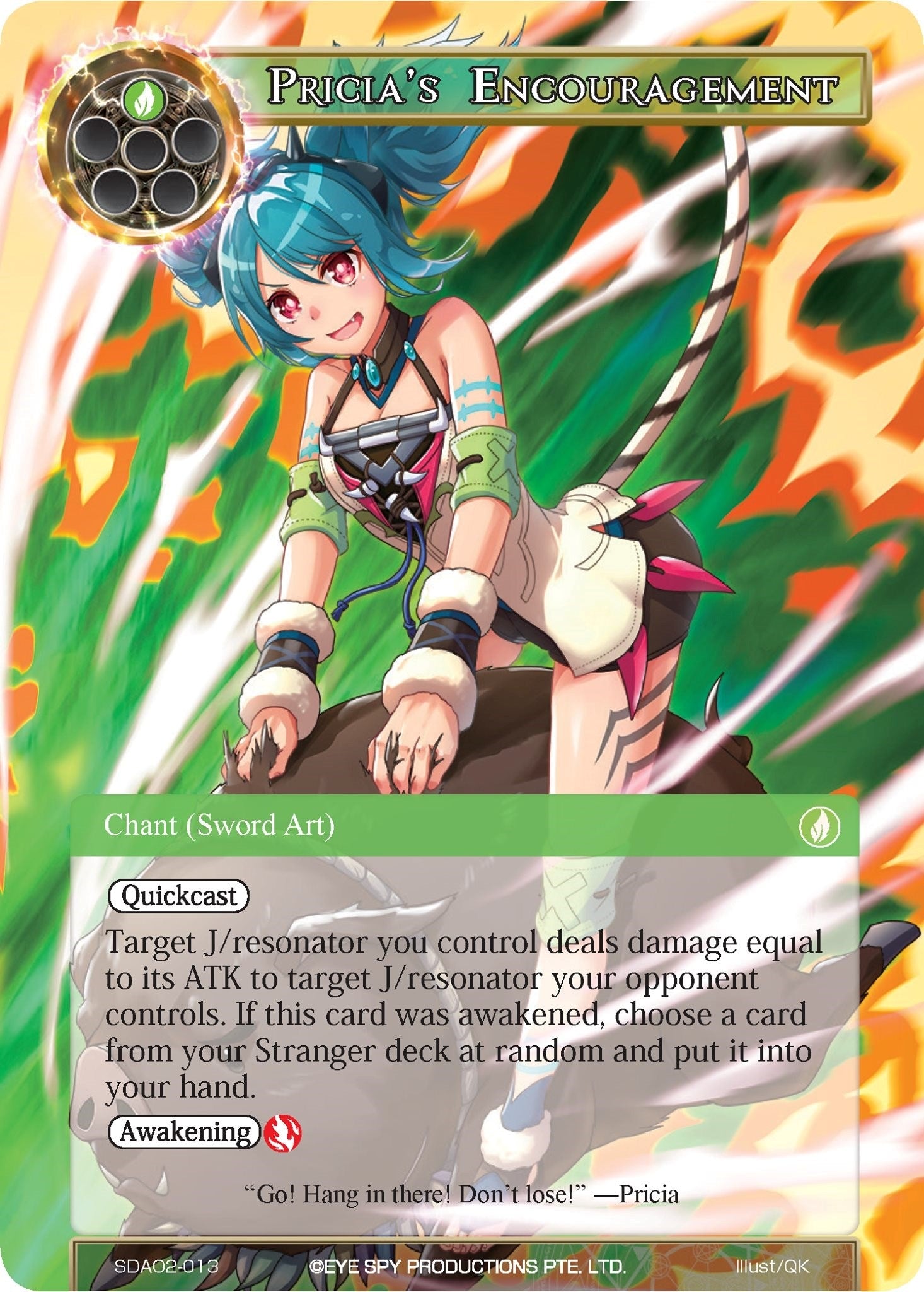 Image for Pricia's Encouragement (Alice Origin II Starter Deck) (SDAO2-013) - Force of Will