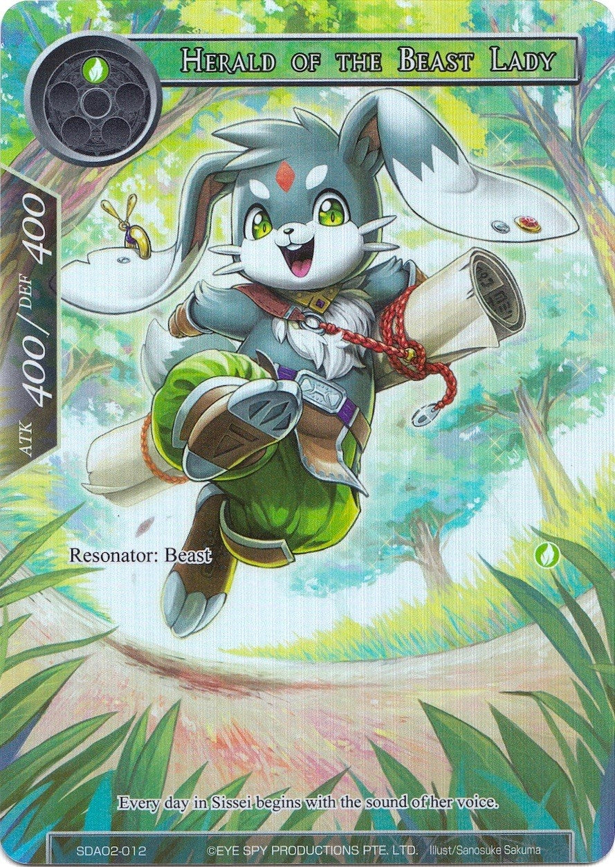 Image for Herald of the Beast Lady (Full Art) (Alice Origin II Starter Deck) (SDAO2-012) - Force of Will