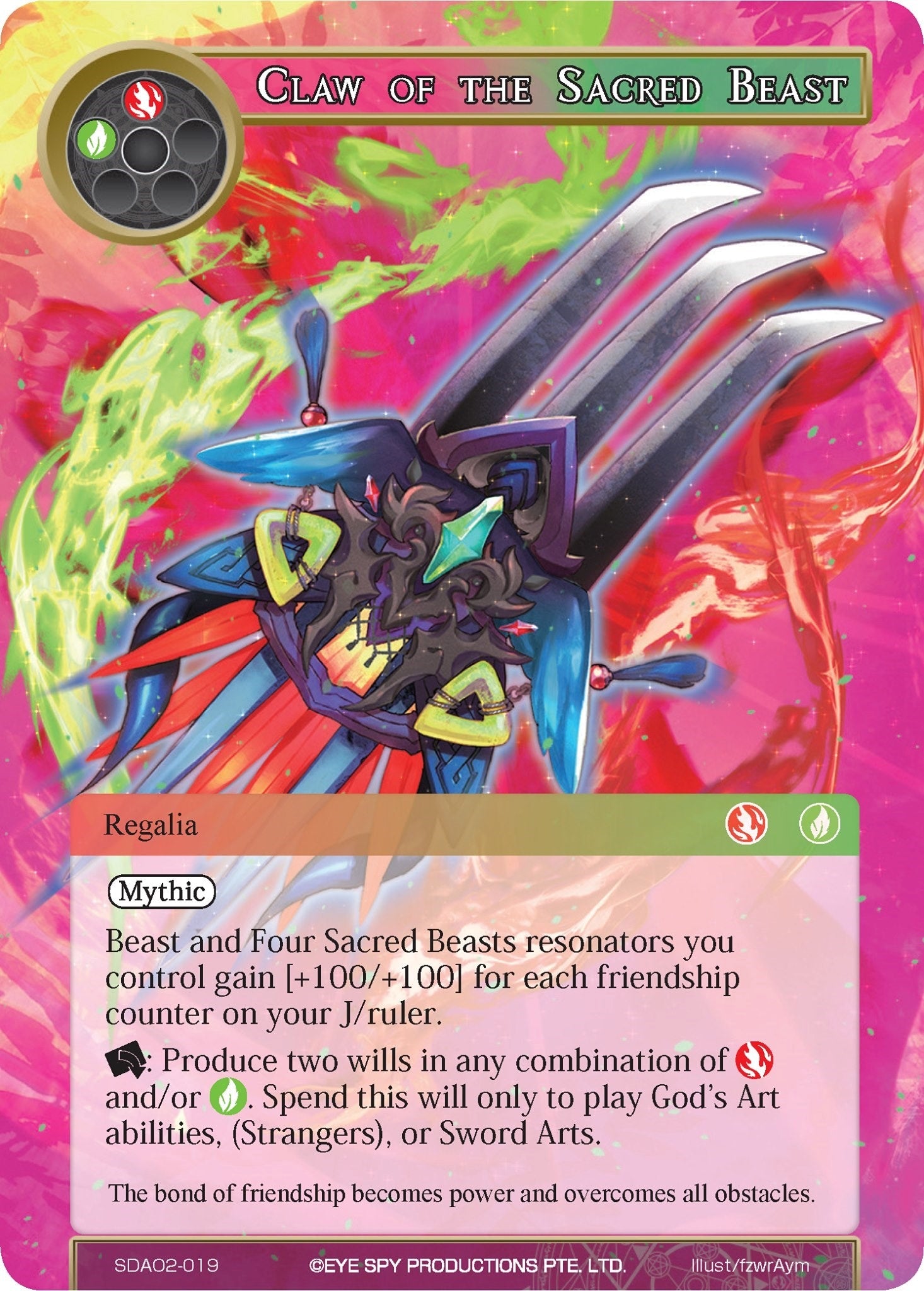 Image for Claw of the Sacred Beast (Alice Origin II Starter Deck) (SDAO2-019) - Force of Will