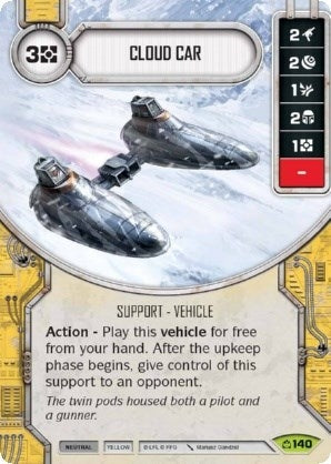 Image for Cloud Car (Card Only) (Covert Missions) (140) - Star Wars: Destiny