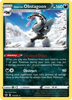 Image for Galarian Obstagoon (Deck Exclusives) (119/202) - Pokemon