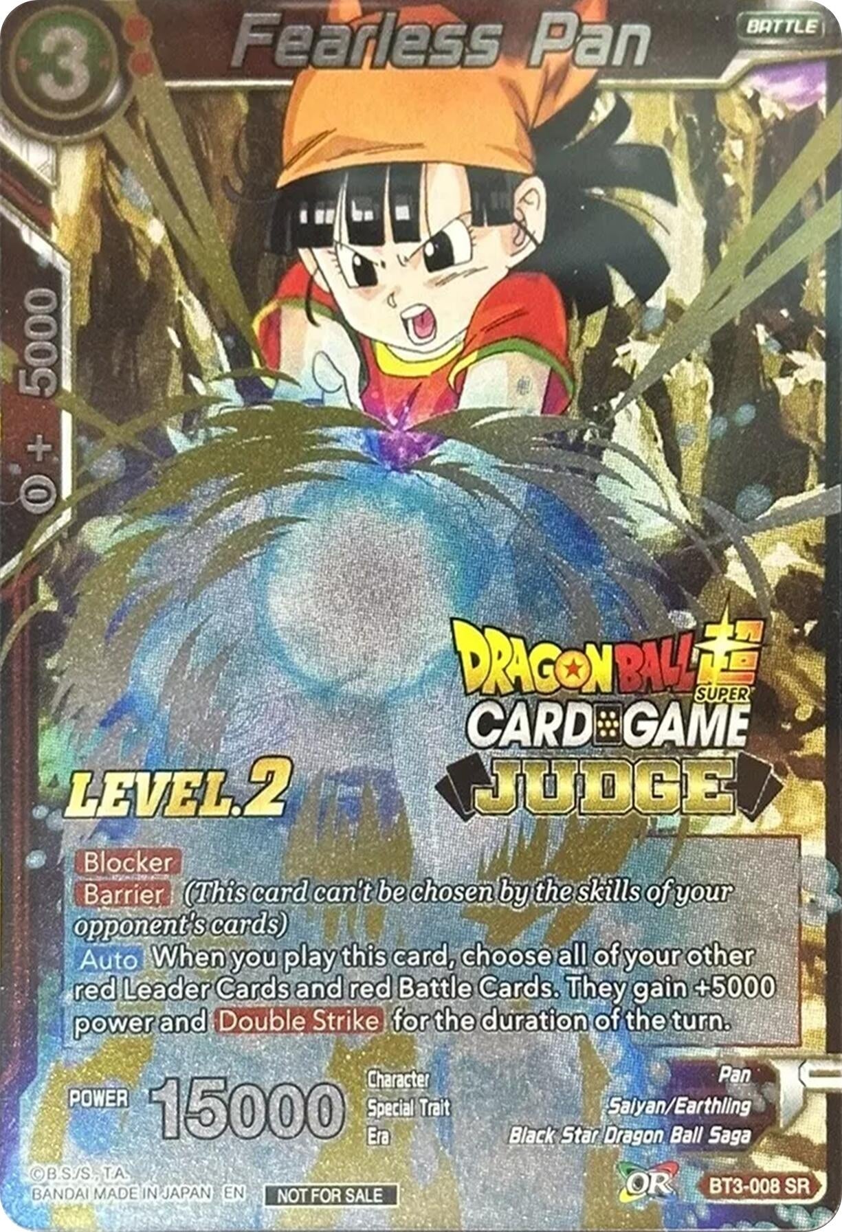 Image for Fearless Pan (Level 2) (Judge Promotion Cards) (BT3-008) - Dragon Ball Super: Masters