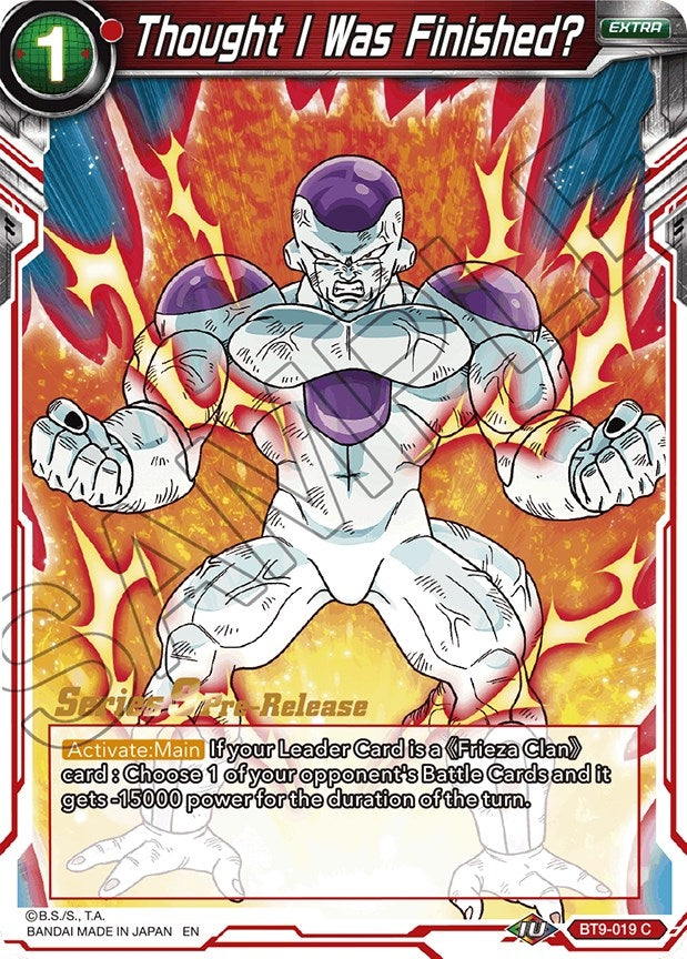Image for Thought I Was Finished? (Universal Onslaught Pre-Release Cards) (BT9-019) - Dragon Ball Super: Masters