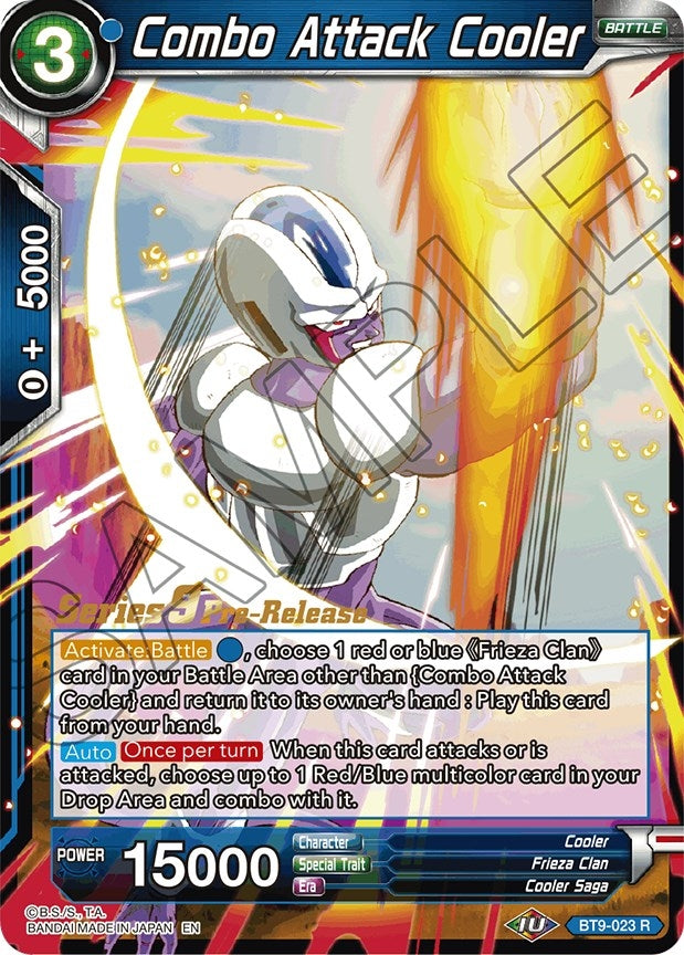 Image for Combo Attack Cooler (Universal Onslaught Pre-Release Cards) (BT9-023) - Dragon Ball Super: Masters