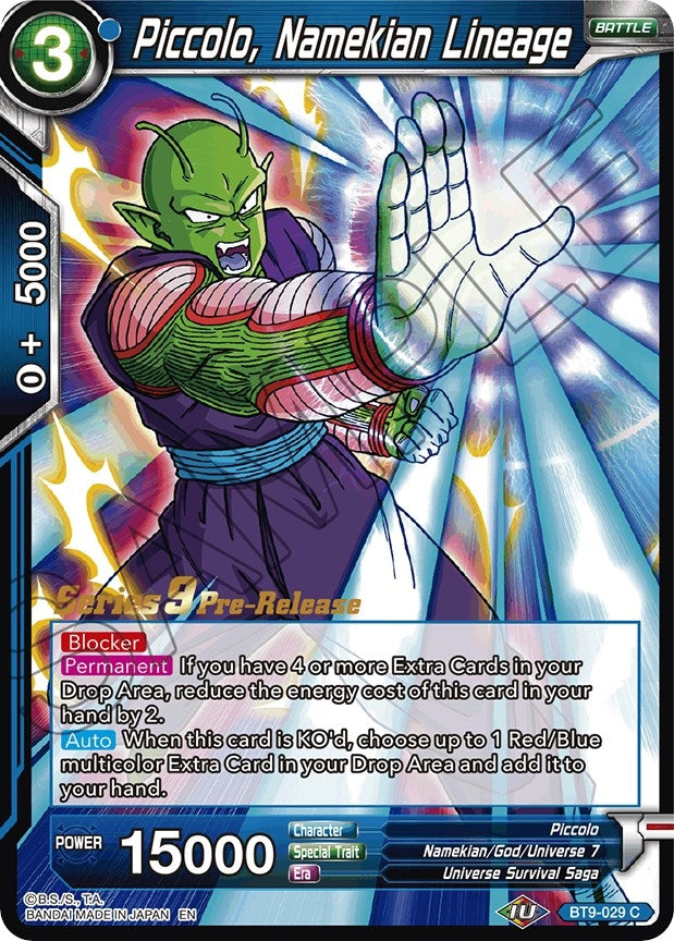 Image for Piccolo, Namekian Lineage (Universal Onslaught Pre-Release Cards) (BT9-029) - Dragon Ball Super: Masters