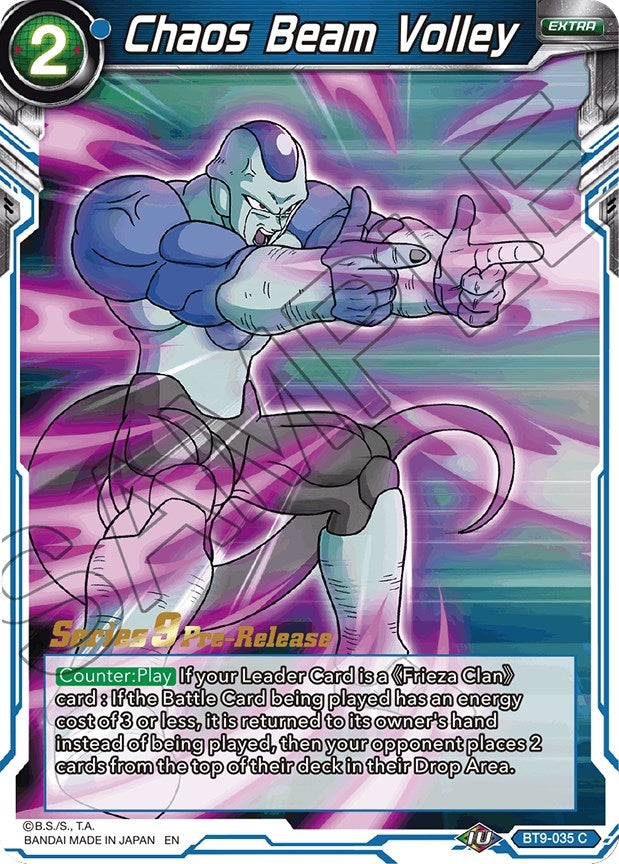 Image for Chaos Beam Volley (Universal Onslaught Pre-Release Cards) (BT9-035) - Dragon Ball Super: Masters