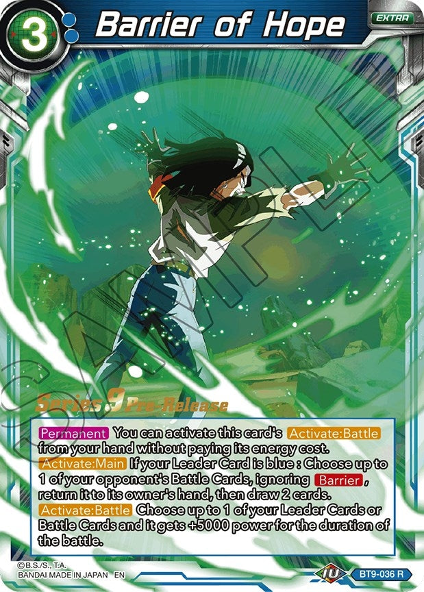 Image for Barrier of Hope (Universal Onslaught Pre-Release Cards) (BT9-036) - Dragon Ball Super: Masters