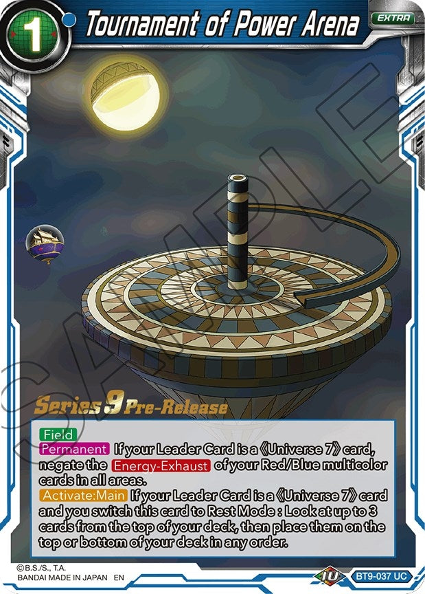 Image for Tournament of Power Arena (Universal Onslaught Pre-Release Cards) (BT9-037) - Dragon Ball Super: Masters