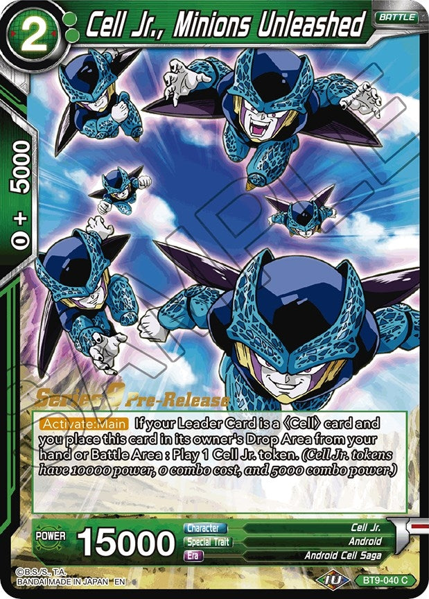 Image for Cell Jr., Minions Unleashed (Universal Onslaught Pre-Release Cards) (BT9-040) - Dragon Ball Super: Masters