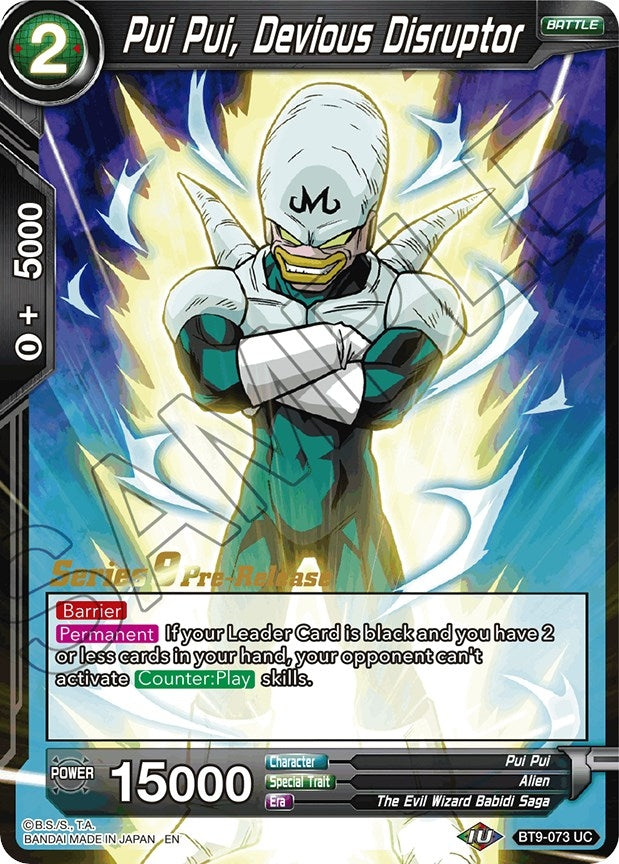 Image for Pui Pui, Devious Disruptor (Universal Onslaught Pre-Release Cards) (BT9-073) - Dragon Ball Super: Masters