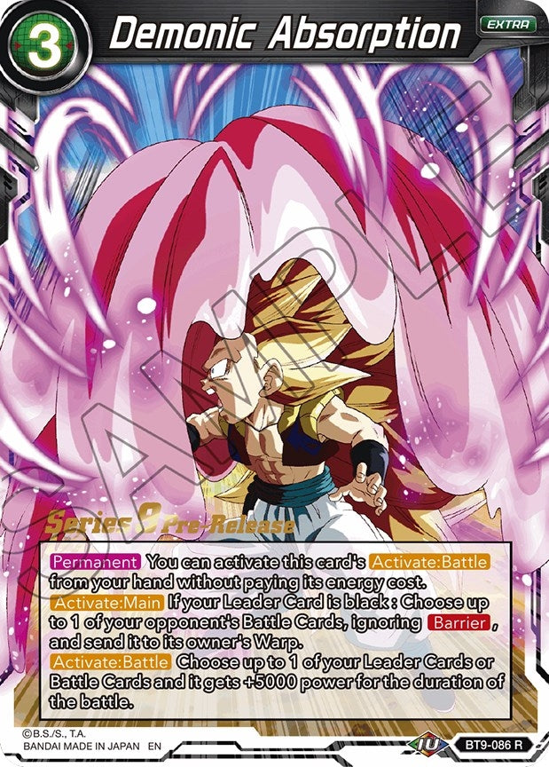 Image for Demonic Absorption (Universal Onslaught Pre-Release Cards) (BT9-086) - Dragon Ball Super: Masters
