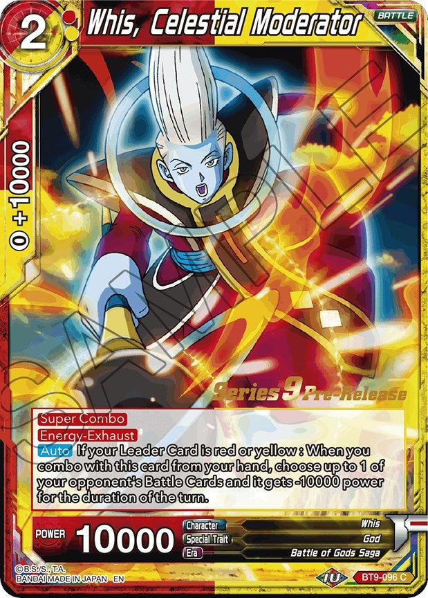 Image for Whis, Celestial Moderator (Universal Onslaught Pre-Release Cards) (BT9-096) - Dragon Ball Super: Masters