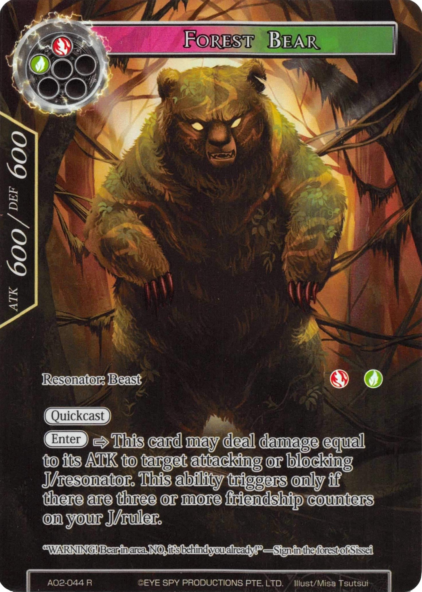 Image for Forest Bear (Full Art) (Alice Origin II) (AO2-044) - Force of Will