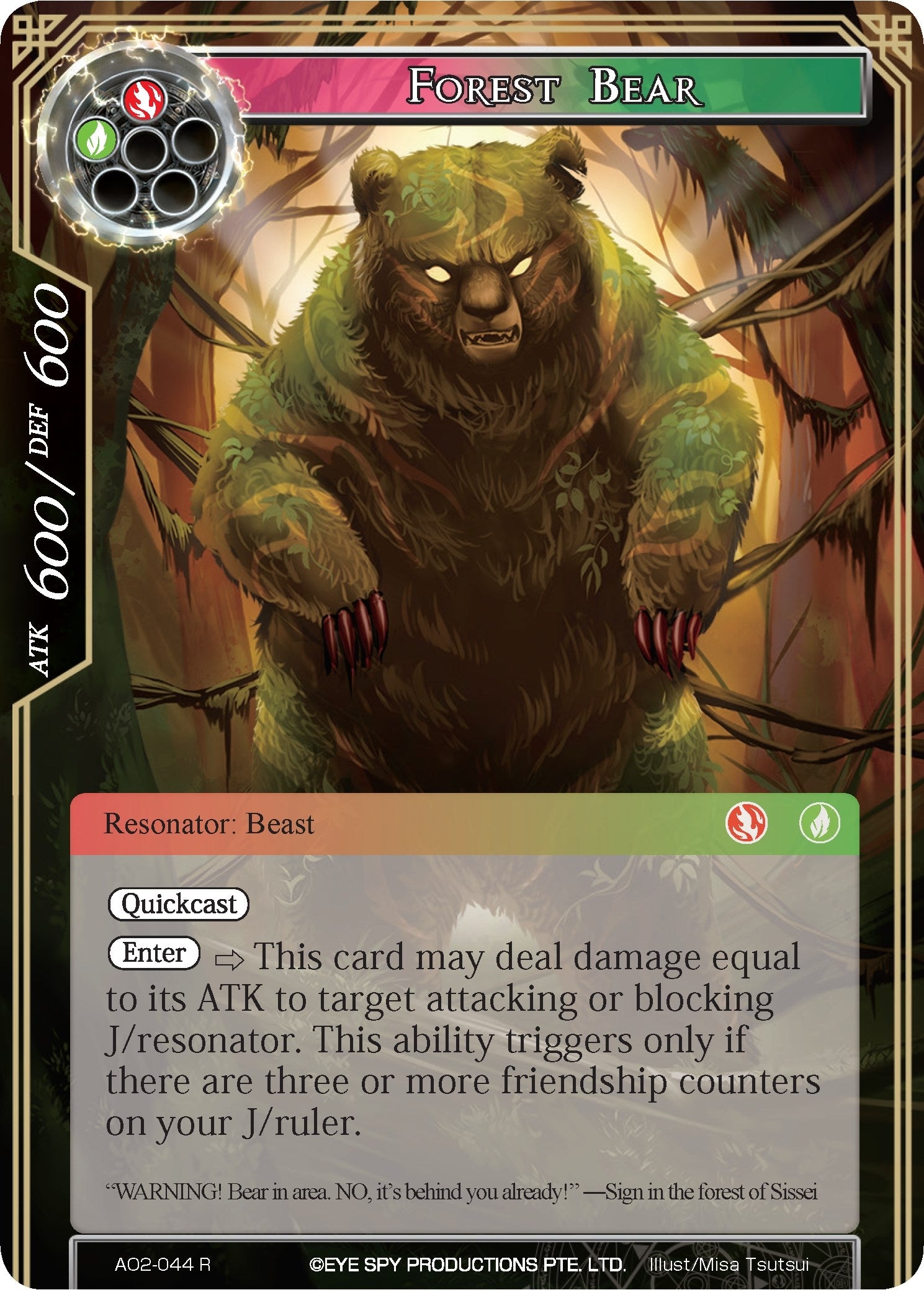 Image for Forest Bear (Alice Origin II) (AO2-044) - Force of Will