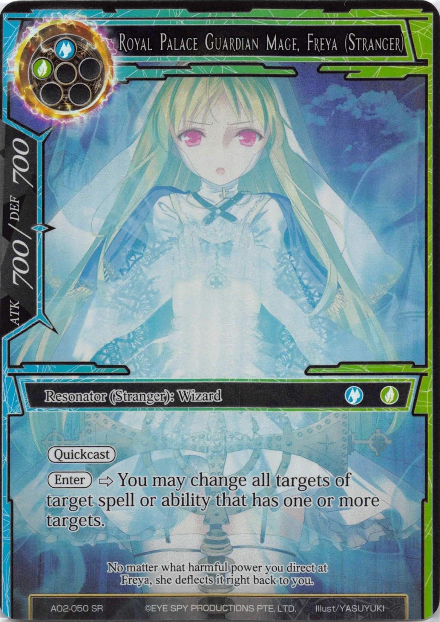Image for Royal Palace Guardian Mage, Freya (Stranger) (Full Art) (Alice Origin II) (AO2-050) - Force of Will
