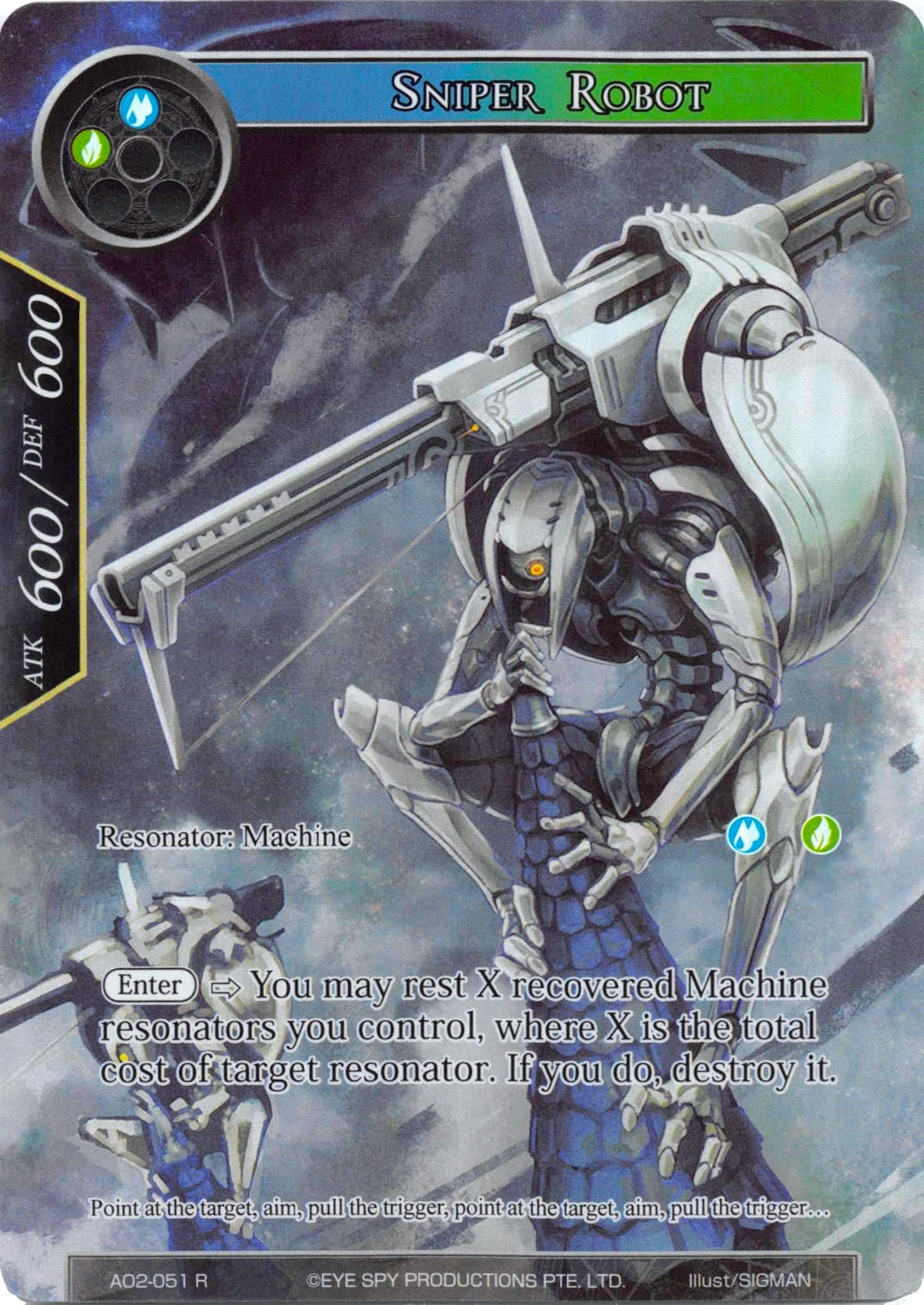 Image for Sniper Robot (Full Art) (Alice Origin II) (AO2-051) - Force of Will