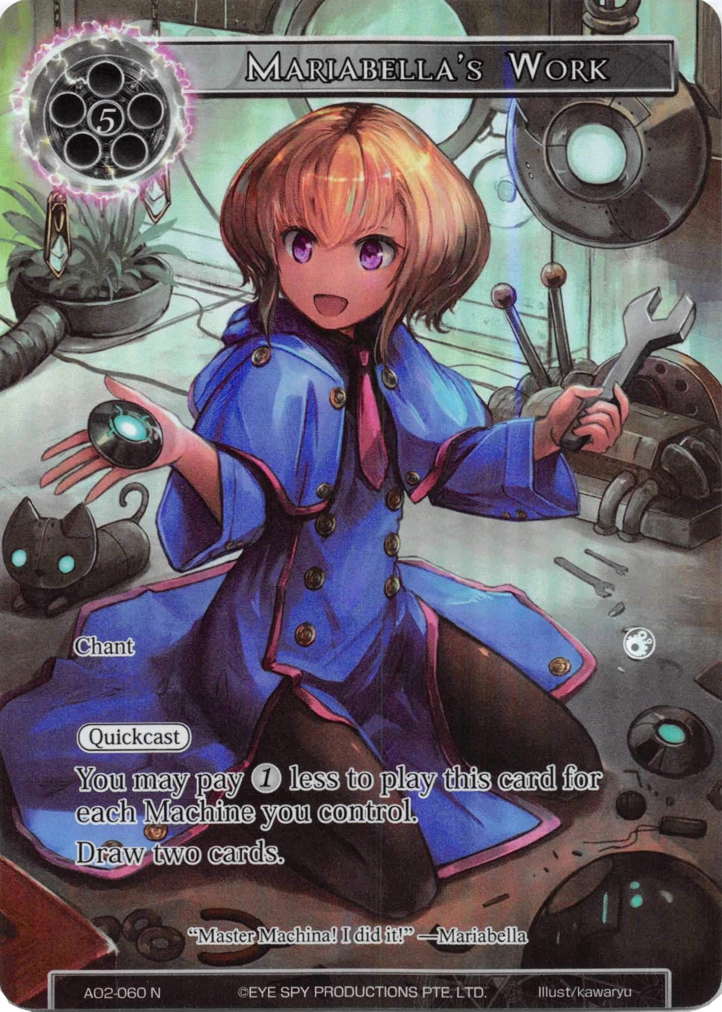 Image for Mariabella's Work (Full Art) (Alice Origin II) (AO2-060) - Force of Will