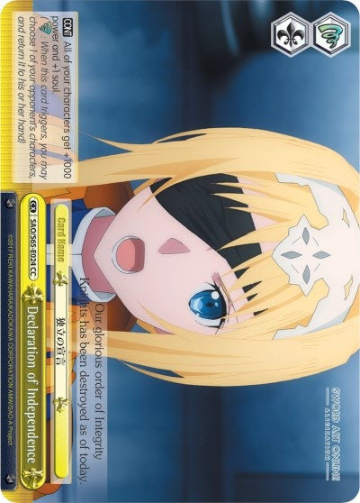 Image for Declaration of Independence (Sword Art Online -Alicization-) (SAO/S65-E024 CC) - Weiss Schwarz