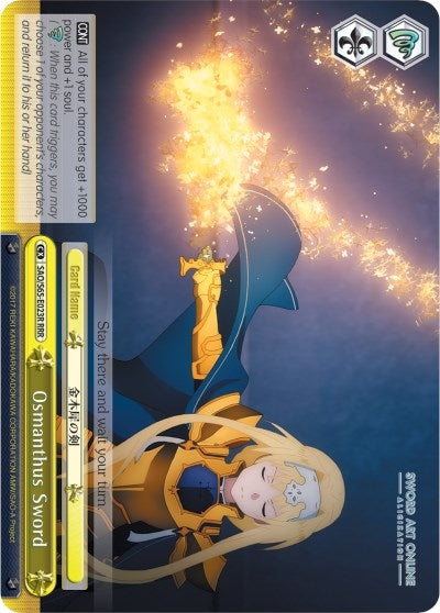 Image for Osmanthus Sword (RRR) (Sword Art Online -Alicization-) (SAO/S65-E023R RRR) - Weiss Schwarz