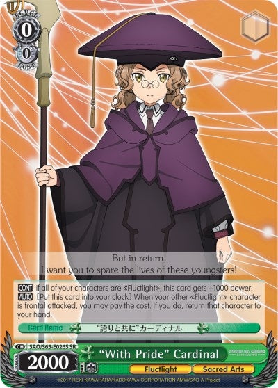 Image for "With Pride" Cardinal (SR) (Sword Art Online -Alicization-) (SAO/S65-E026S SR) - Weiss Schwarz
