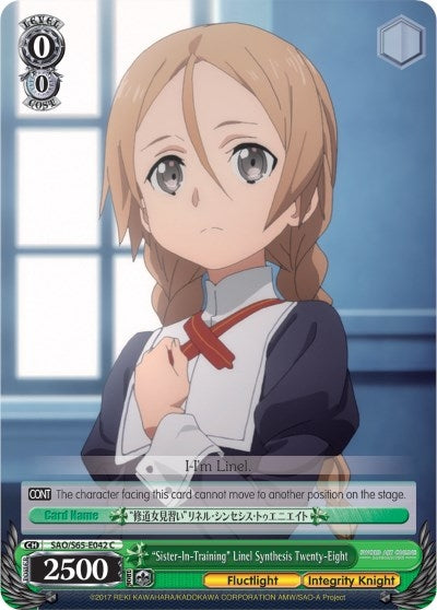 Image for "Sister-In-Training" Linel Synthesis Twenty-Eight (Sword Art Online -Alicization-) (SAO/S65-E042 C) - Weiss Schwarz
