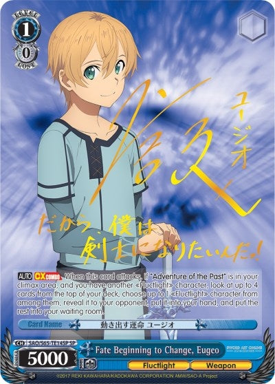Image for Fate Beginning to Change, Eugeo (SP) (Sword Art Online -Alicization-) (SAO/S65-TE14SP SP) - Weiss Schwarz