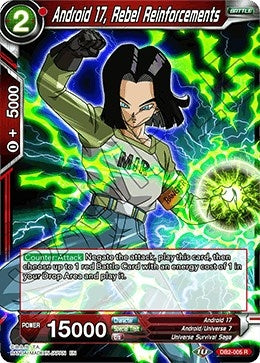 Image for Android 17, Rebel Reinforcements (Draft Box 05 - Divine Multiverse) (DB2-005) - Dragon Ball Super: Masters