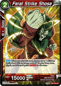 Image for Feral Strike Shosa (Draft Box 05 - Divine Multiverse) (DB2-016) - Dragon Ball Super: Masters