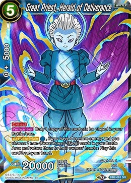 Image for Great Priest, Herald of Deliverance (Draft Box 05 - Divine Multiverse) (DB2-061) - Dragon Ball Super: Masters