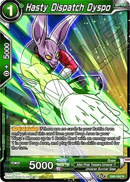 Image for Hasty Dispatch Dyspo (Draft Box 05 - Divine Multiverse) (DB2-092) - Dragon Ball Super: Masters