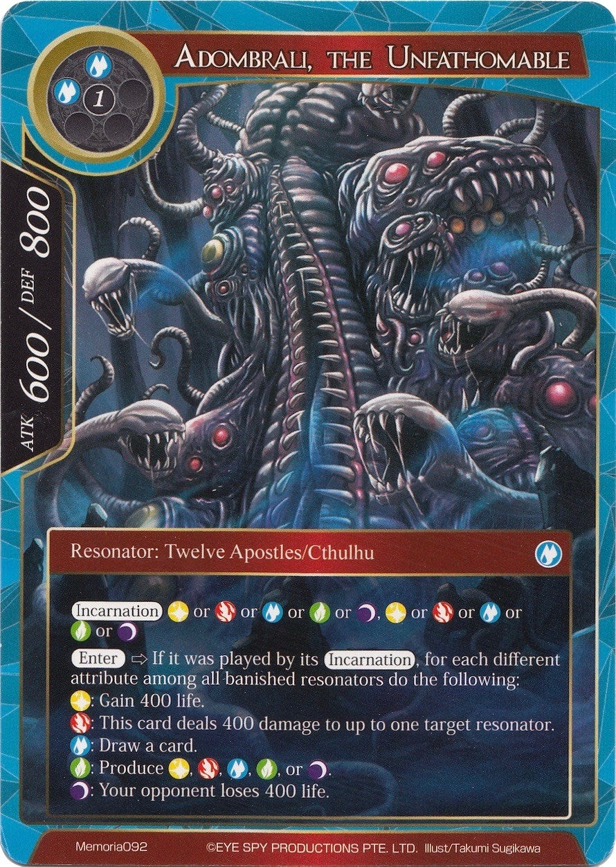 Image for Adombrali, the Unfathomable (Alice Origin Memoria Cards) (Memoria092) - Force of Will