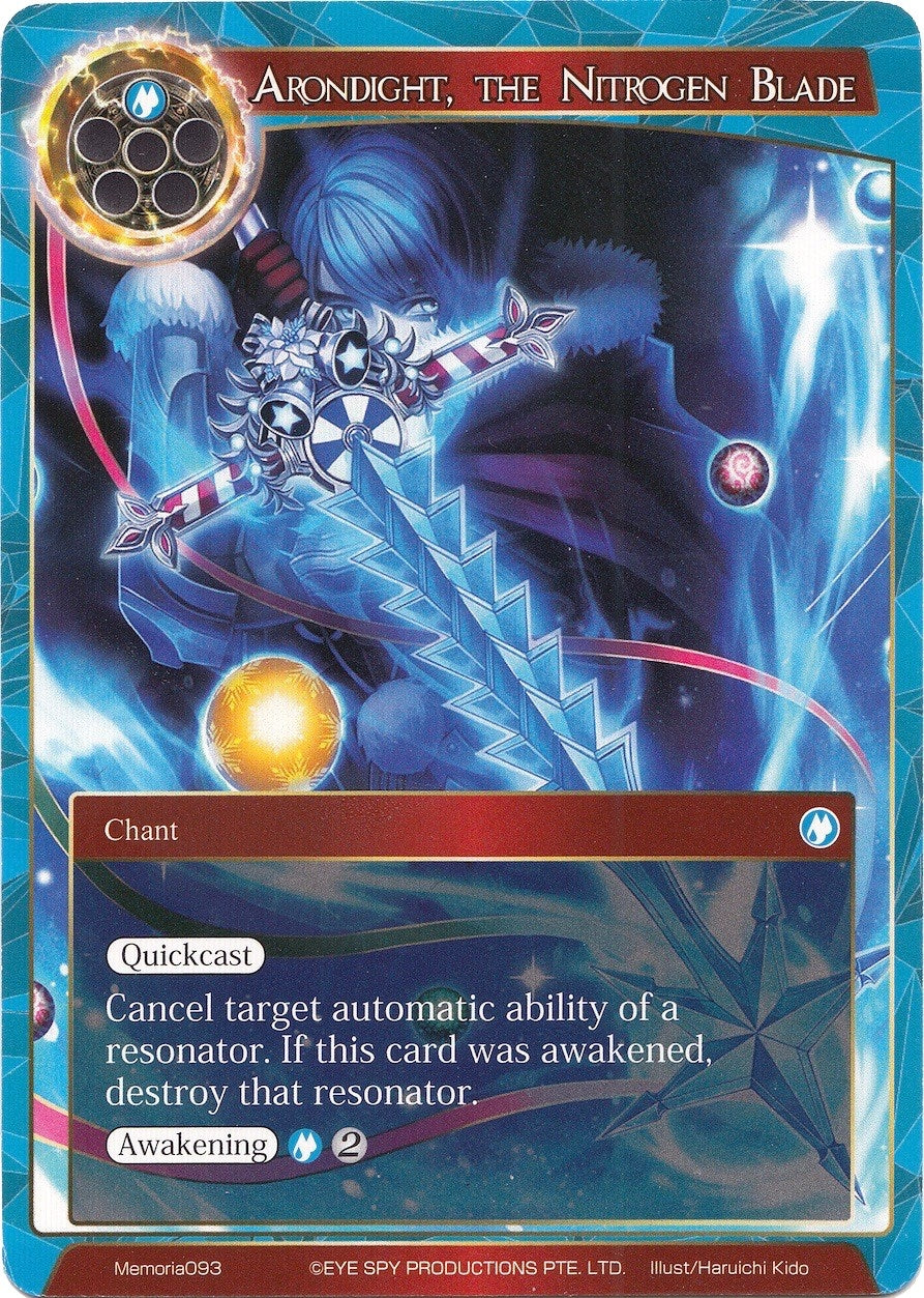 Image for Arondight, the Nitrogen Blade (Alice Origin Memoria Cards) (Memoria093) - Force of Will
