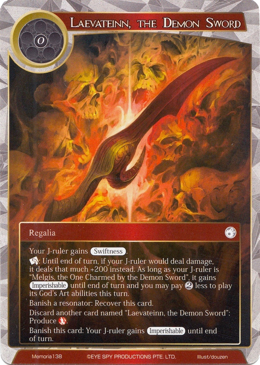 Image for Laevateinn, the Demon Sword (Alice Origin Memoria Cards) (Memoria138) - Force of Will