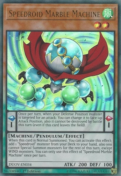 Image for Speedroid Marble Machine (Duel Overload) (DUOV-EN034) - YuGiOh