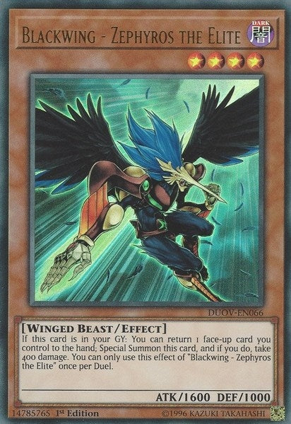 Image for Blackwing - Zephyros the Elite (Duel Overload) (DUOV-EN066) - YuGiOh
