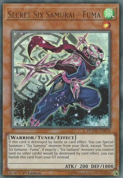 Image for Secret Six Samurai - Fuma (Duel Overload) (DUOV-EN070) - YuGiOh