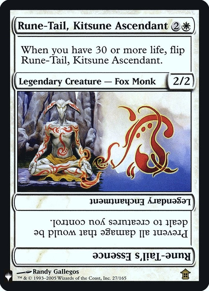 Image for Rune-Tail, Kitsune Ascendant (The List Reprints) (27) - Magic: The Gathering