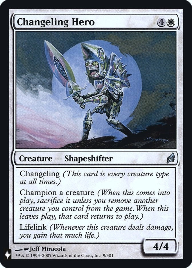 Image for Changeling Hero (The List Reprints) (9) - Magic: The Gathering