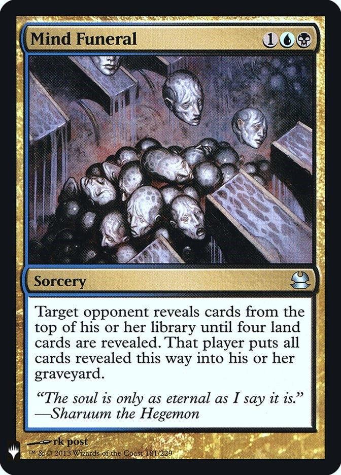 Image for Mind Funeral (The List Reprints) (181) - Magic: The Gathering