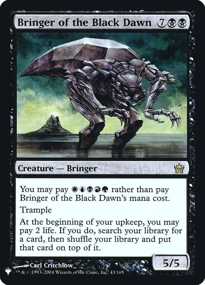 Image for Bringer of the Black Dawn (The List Reprints) (43) - Magic: The Gathering