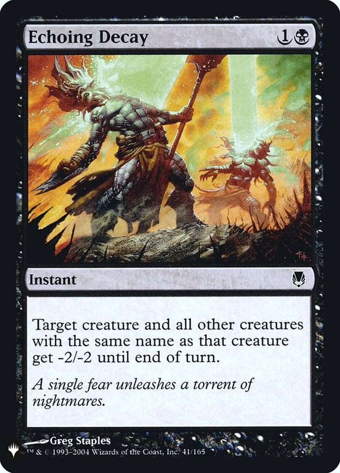 Image for Echoing Decay (The List Reprints) (41) - Magic: The Gathering