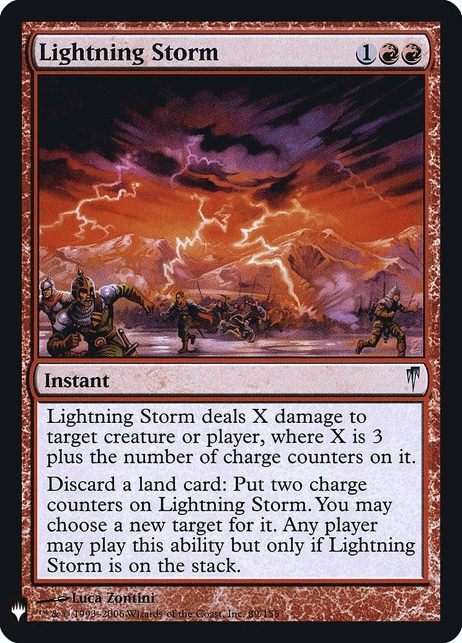 Image for Lightning Storm (The List Reprints) (89) - Magic: The Gathering