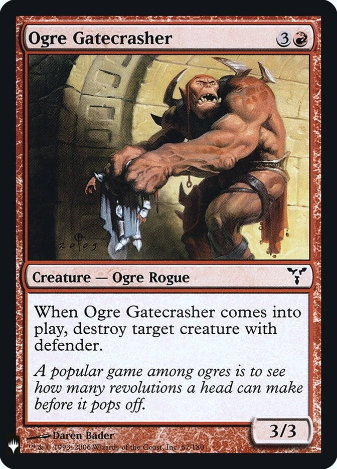 Image for Ogre Gatecrasher (The List Reprints) (67) - Magic: The Gathering