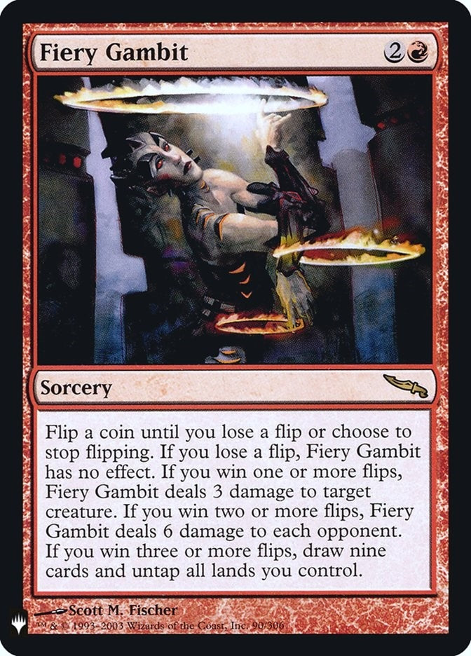 Image for Fiery Gambit (The List Reprints) (90) - Magic: The Gathering