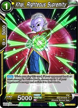 Image for Khai, Righteous Supremity (Draft Box 05 - Divine Multiverse) (DB2-125) - Dragon Ball Super: Masters